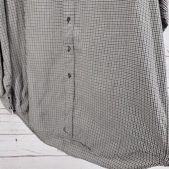 Ralph Lauren Men's Black Gray 100%Cotton Blaire Long Sleeve Shirt Size Large - Picture 3 of 14